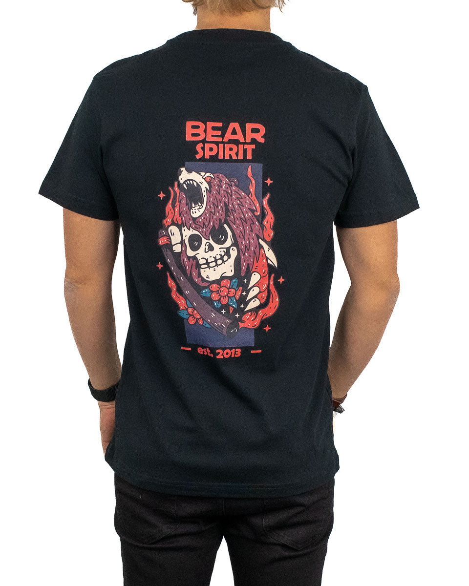 Jernhest - T-shirt m Björn Svart - Bear Spirit