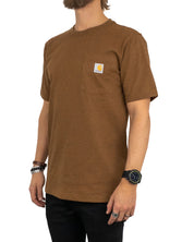 Carhartt - T-shirt med ficka Valnöt - K87 Pocket
