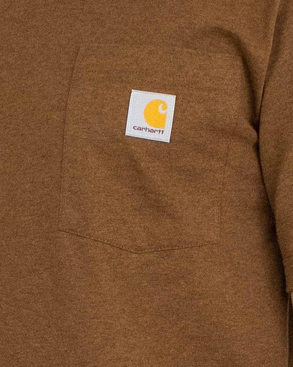 Carhartt - T-shirt med ficka Valnöt - K87 Pocket