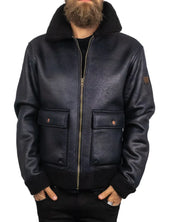 Wrangler - Skinnjacka Sherpafodrad - Shearling - Svart