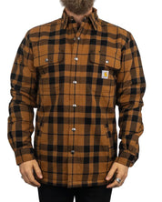 Carhartt - Sherpafodrad Flanellskjorta - Brun