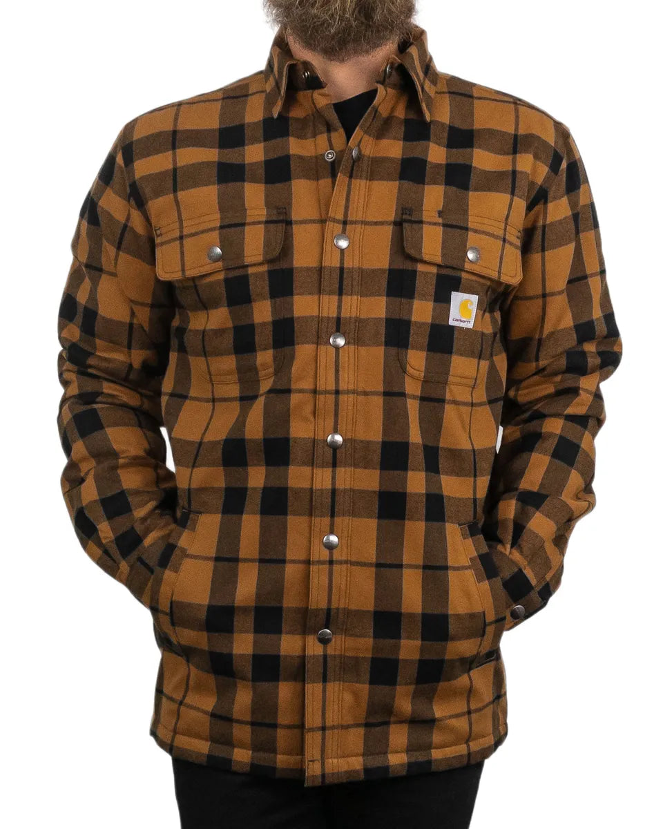 Carhartt - Sherpafodrad Flanellskjorta - Brun