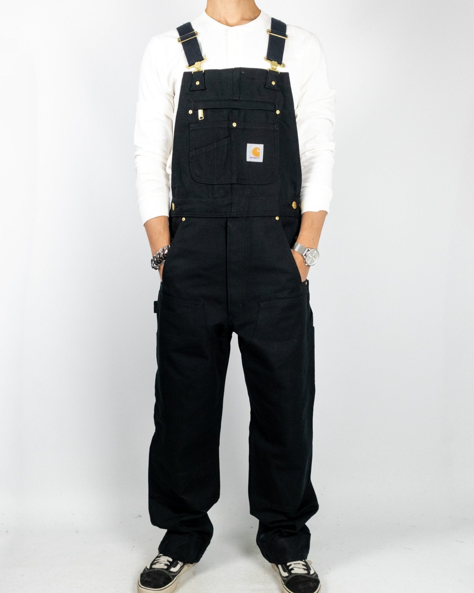 Carhartt - Bib Overall Black – jhstore.se
