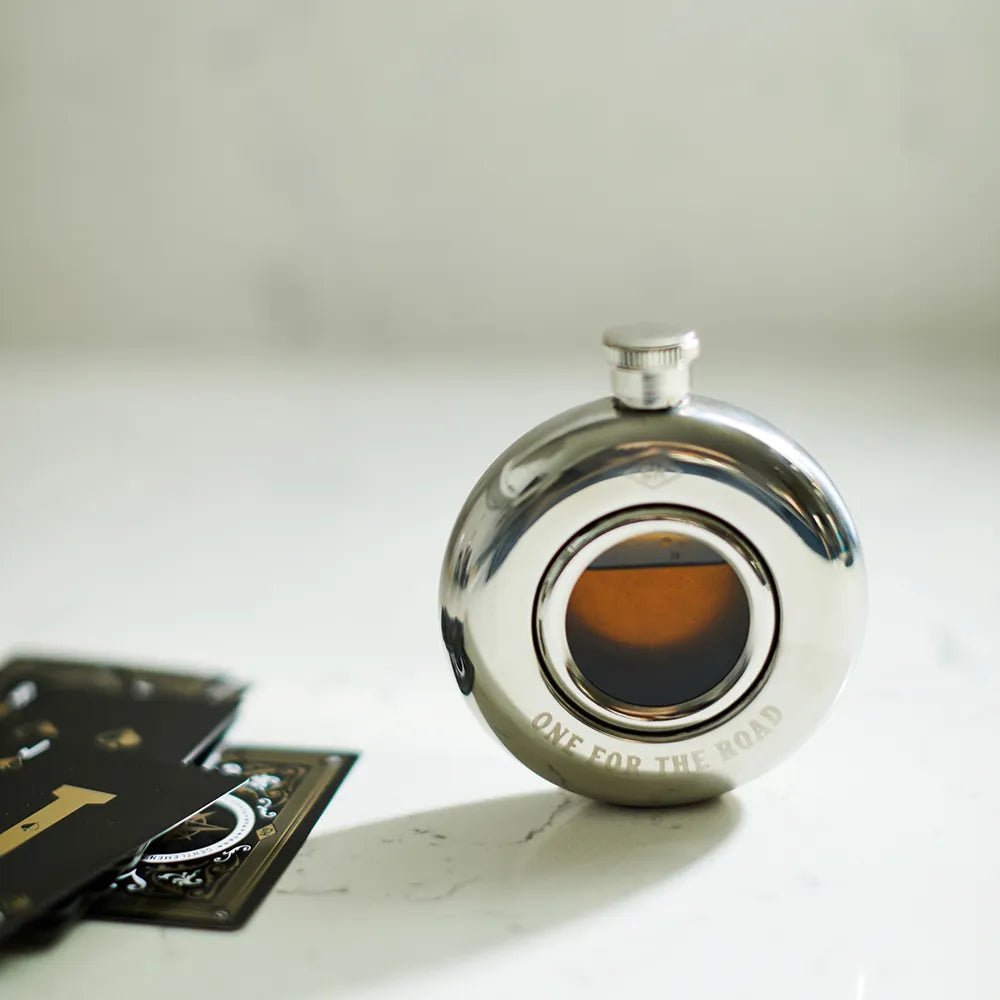 Gentlemens Hardware - Rund Fickplunta - 135ml - Rostfritt Stål - jhstore.se