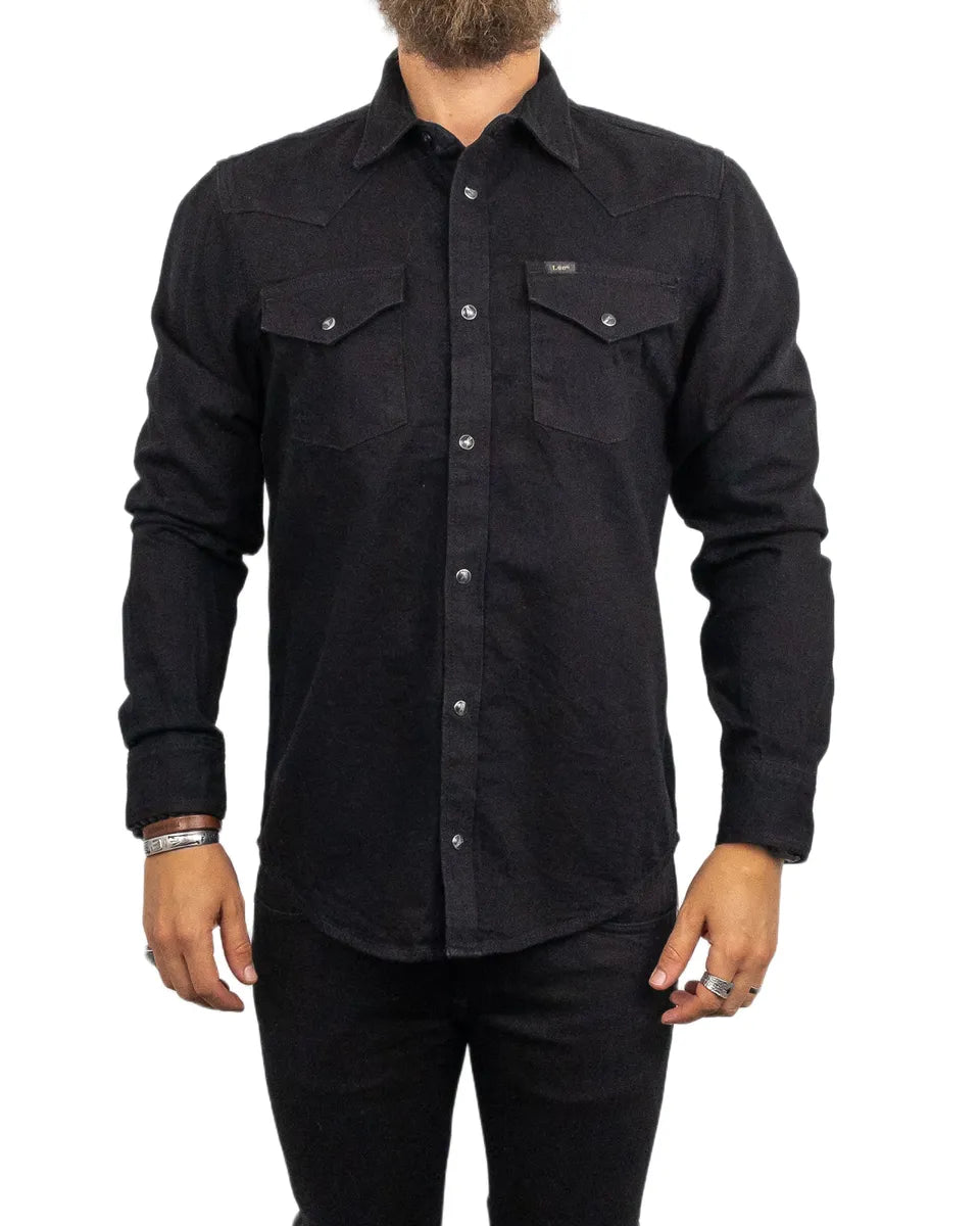 Black western denim shirt in cotton - Lee | JH Store – jhstore.se