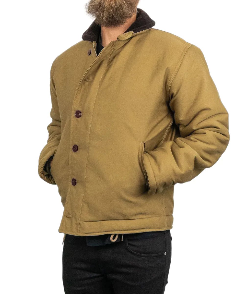 Pike Brothers - Jacka Ullfodrad - 1943 N1 Deck Omaha - Beige - jhstore.se