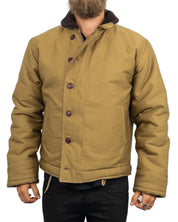 Pike Brothers - Jacka Ullfodrad - 1943 N1 Deck Omaha - Beige - jhstore.se