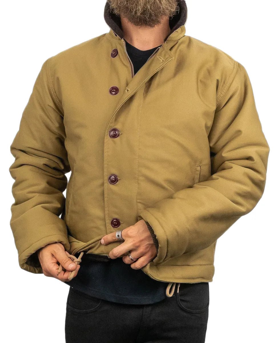 Pike Brothers - Jacka Ullfodrad - 1943 N1 Deck Omaha - Beige - jhstore.se