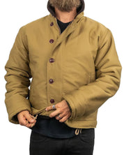 Pike Brothers - Jacka Ullfodrad - 1943 N1 Deck Omaha - Beige - jhstore.se