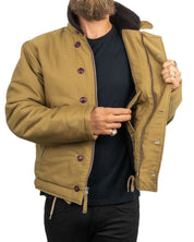 Pike Brothers - Jacka Ullfodrad - 1943 N1 Deck Omaha - Beige - jhstore.se