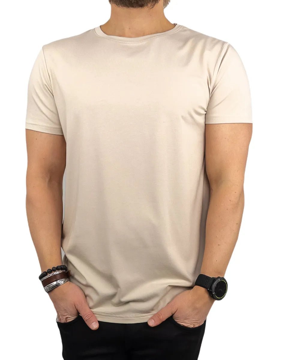 Resteröds - R - Neck Bambu T-Shirt - Ljusgrå - jhstore.se