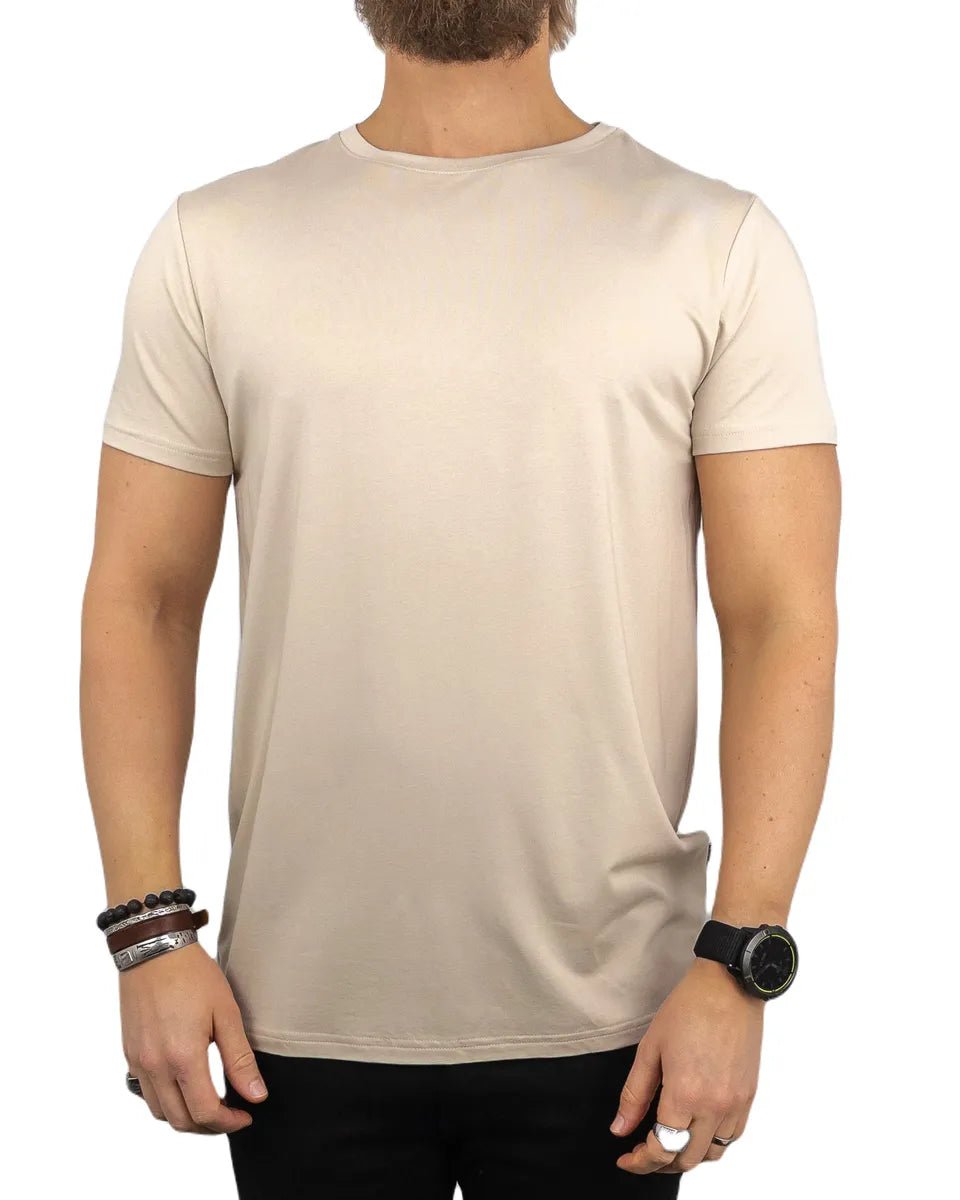 Resteröds - R - Neck Bambu T-Shirt - Ljusgrå - jhstore.se
