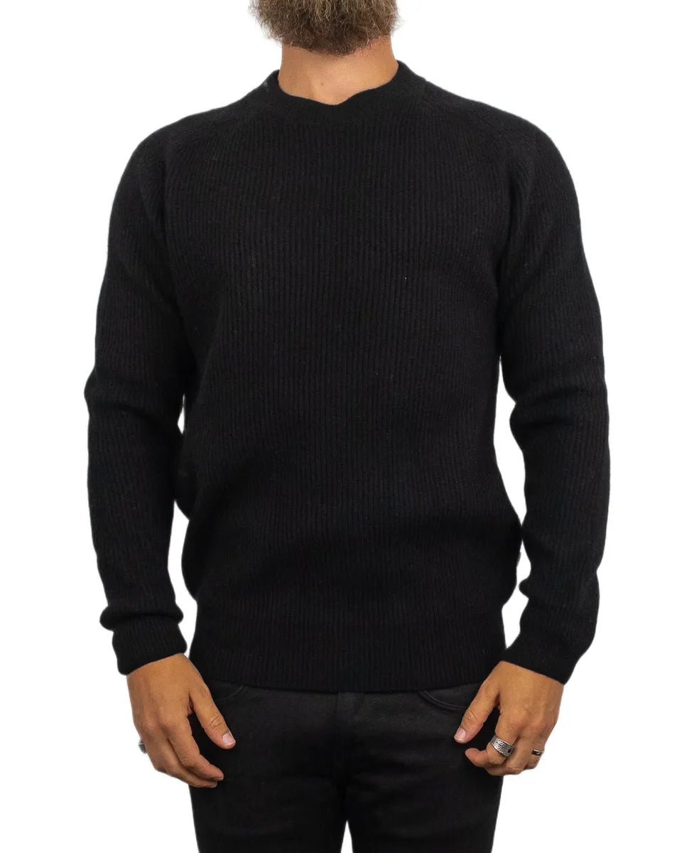 Resteröds - Ull Sweatshirt - Michael Pullover - Svart - jhstore.se