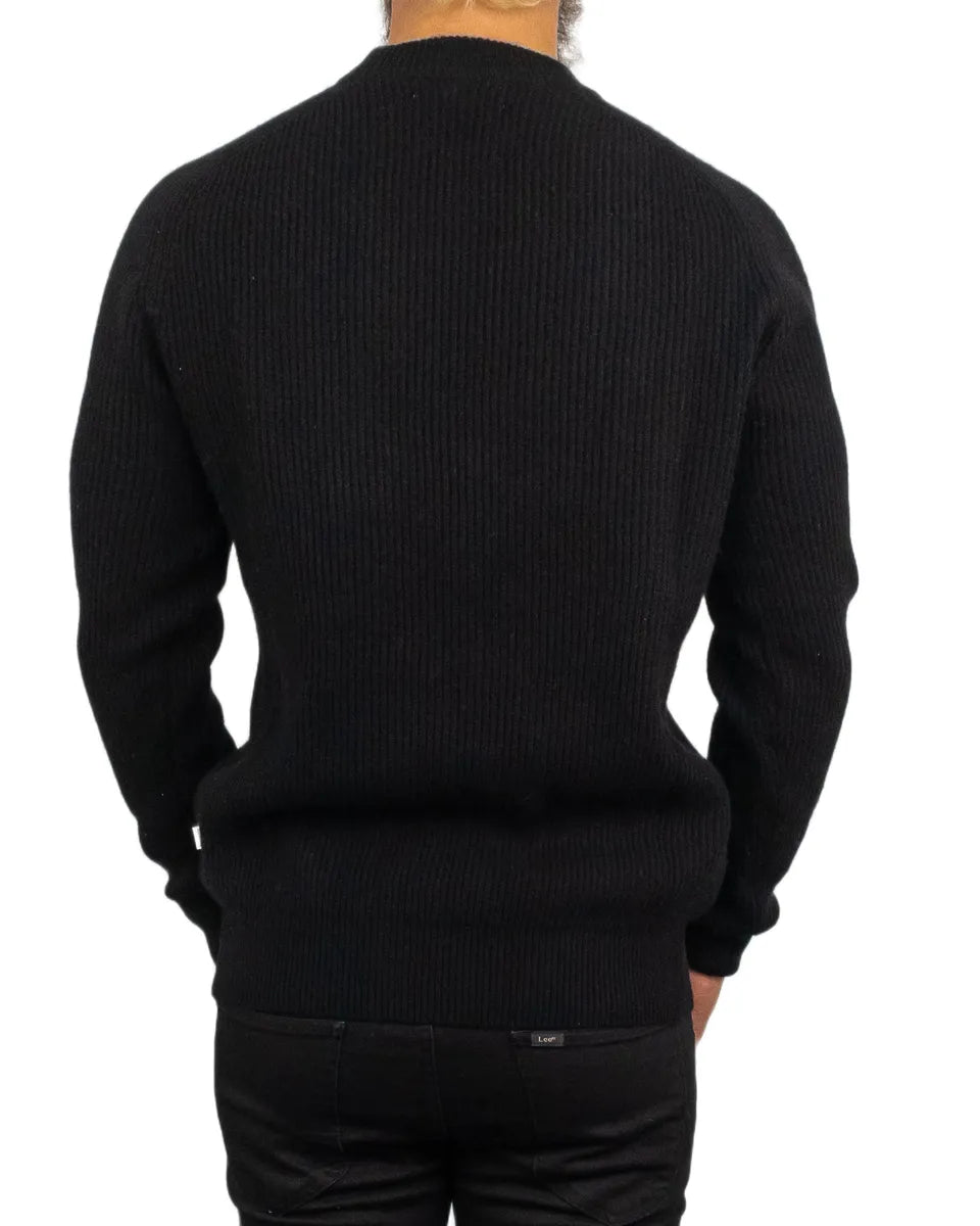 Resteröds - Ull Sweatshirt - Michael Pullover - Svart - jhstore.se