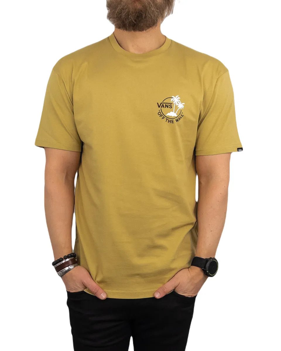 Vans - T-Shirt med Ryggtryck - Palm - Beige - jhstore.se