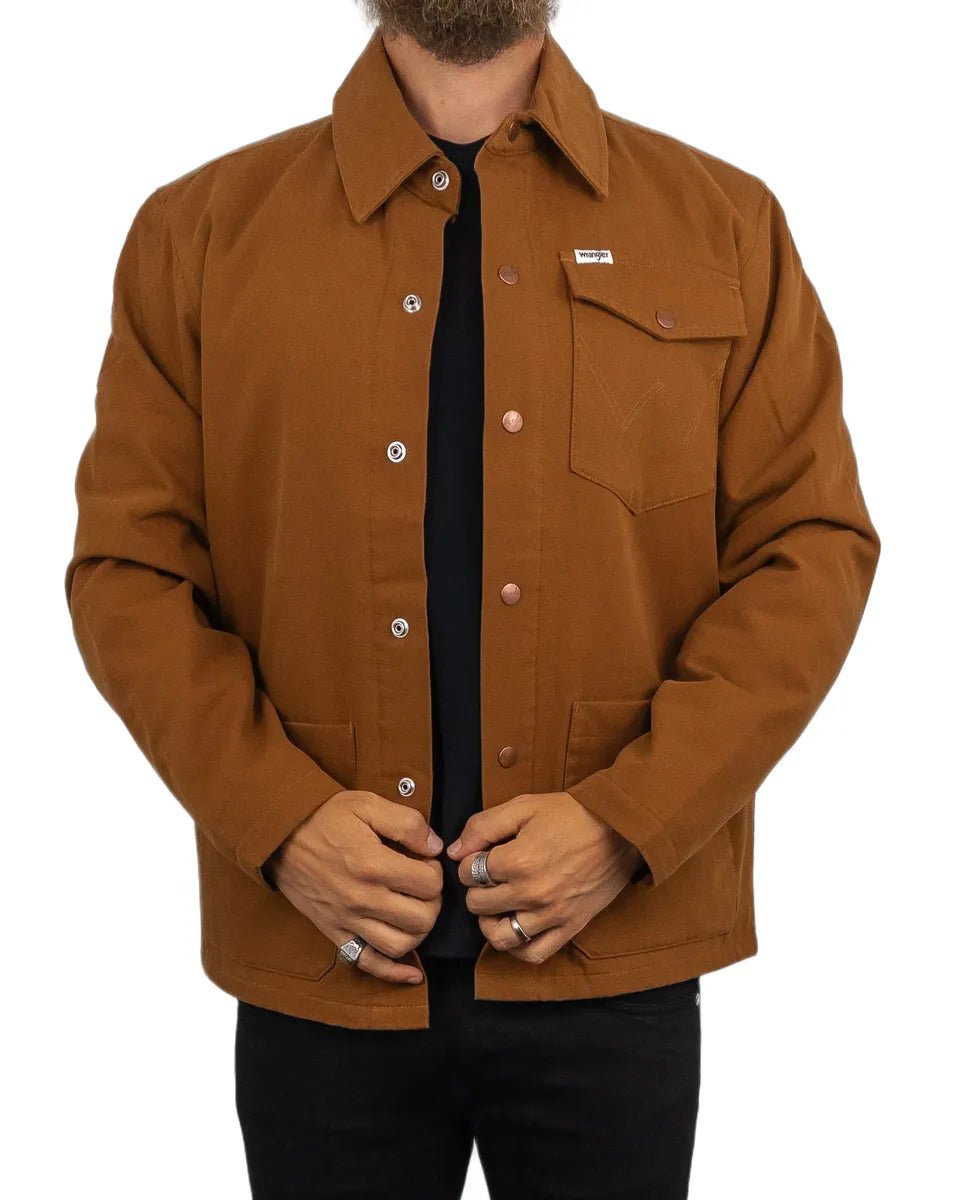 Wrangler - Canvasjacka - Transitional Monks Robe - Brun - jhstore.se