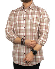 Wrangler - Skjorta Rutig - 1 Pocket - Beige - jhstore.se