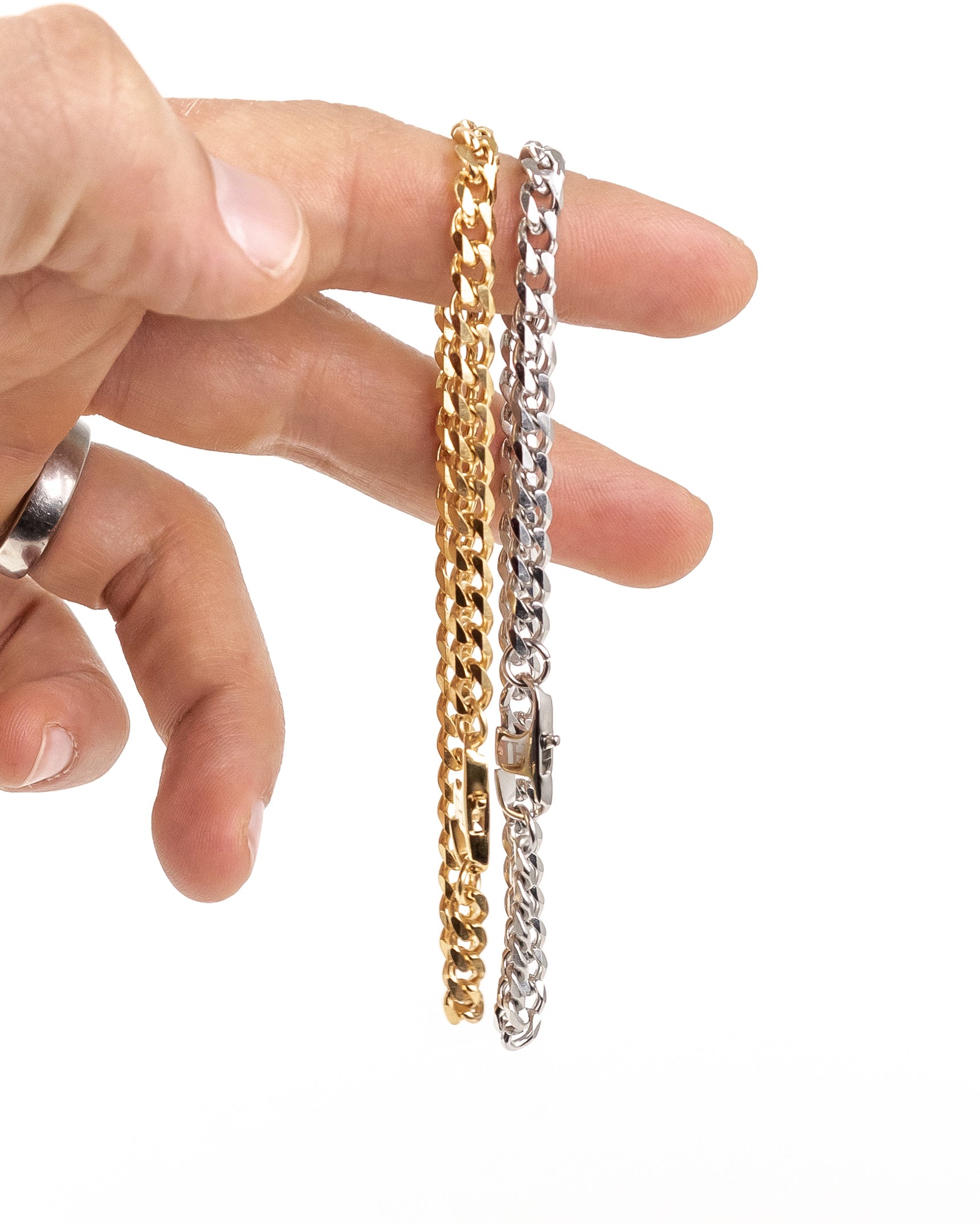 Jernhest - Armband Kubansk Länk Silver - Leif