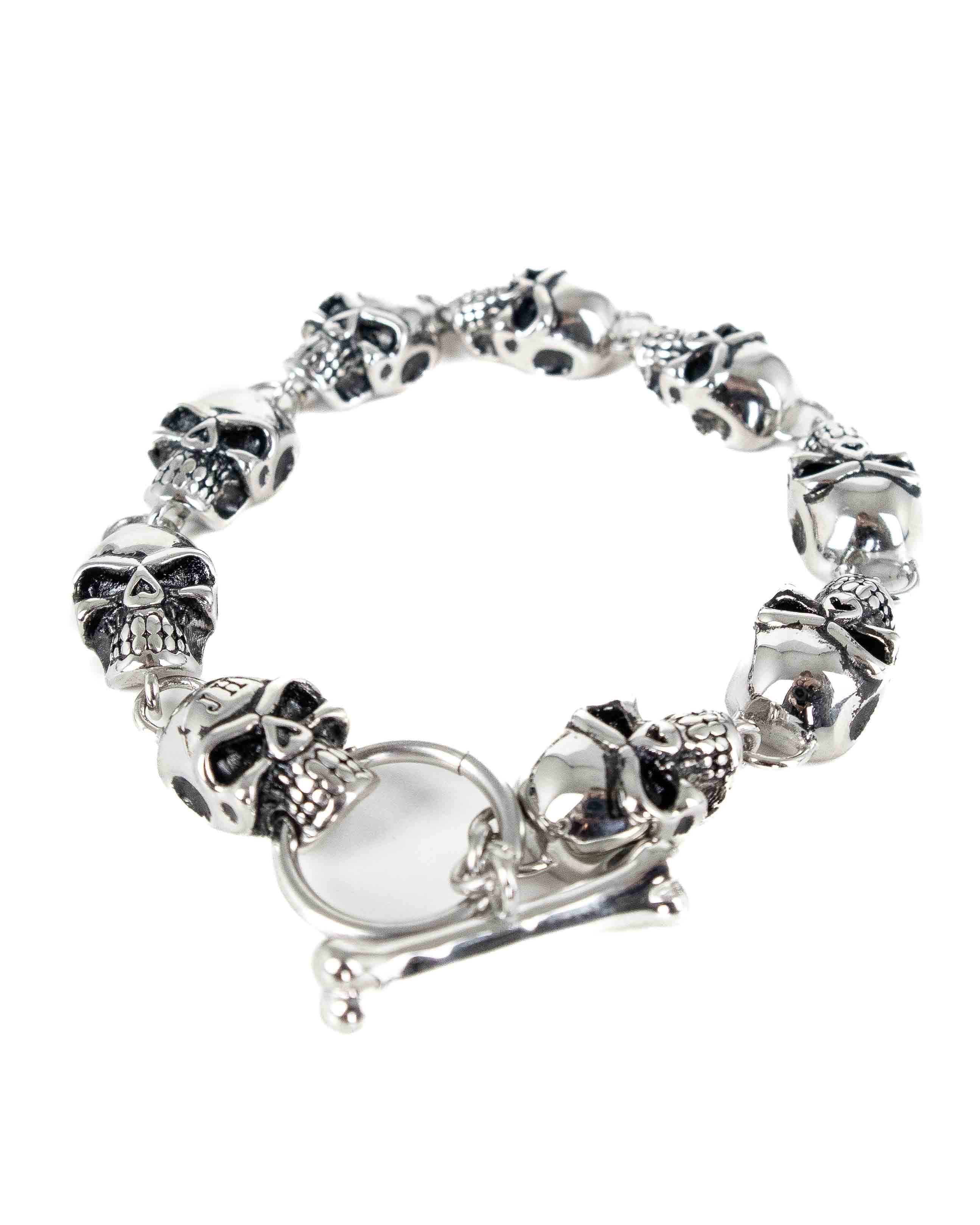 Jernhest - Armband Döskallar Silver - Lucas
