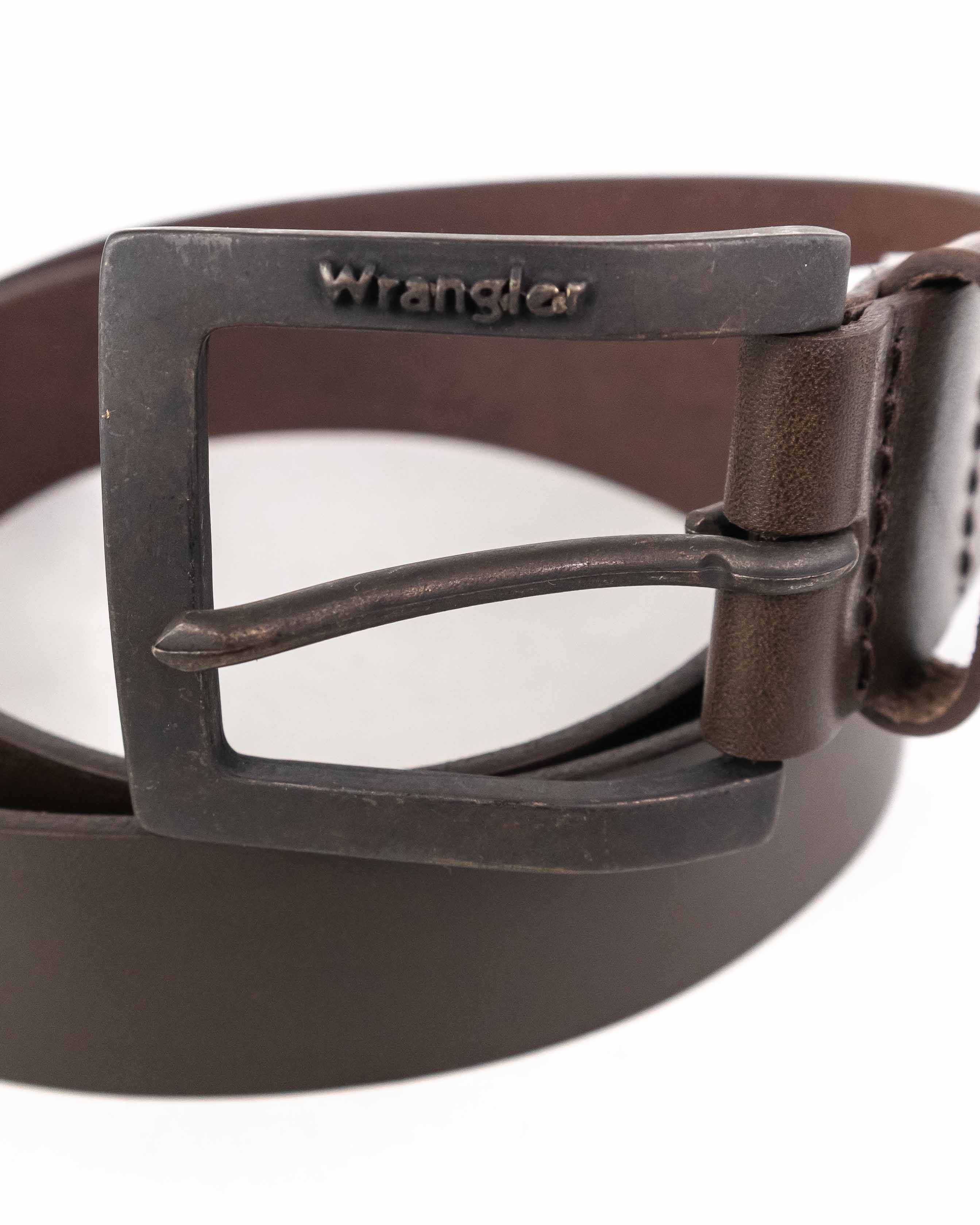 Wrangler - Läderbälte Brun - Kabel Buckle
