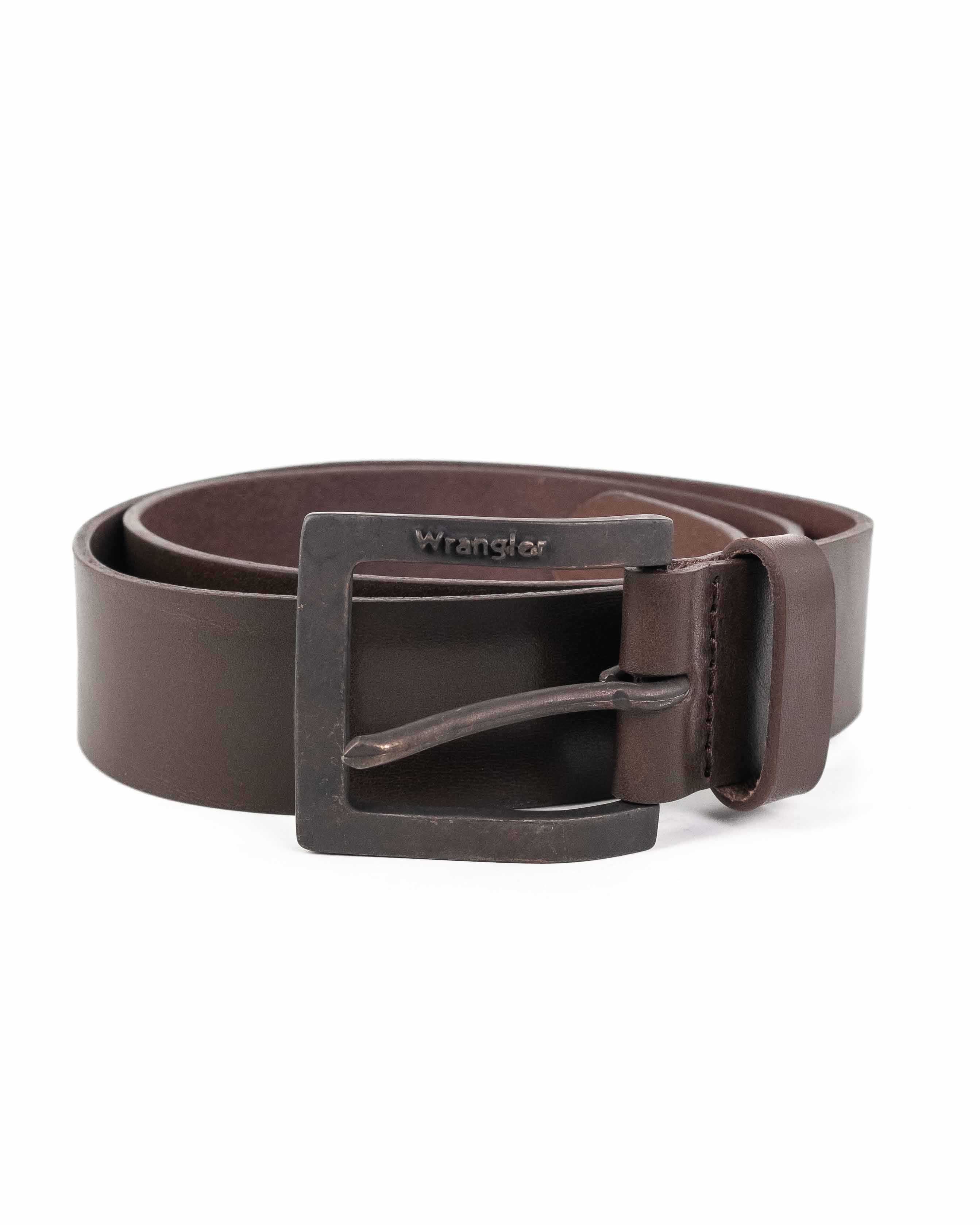 Wrangler - Läderbälte Brun - Kabel Buckle