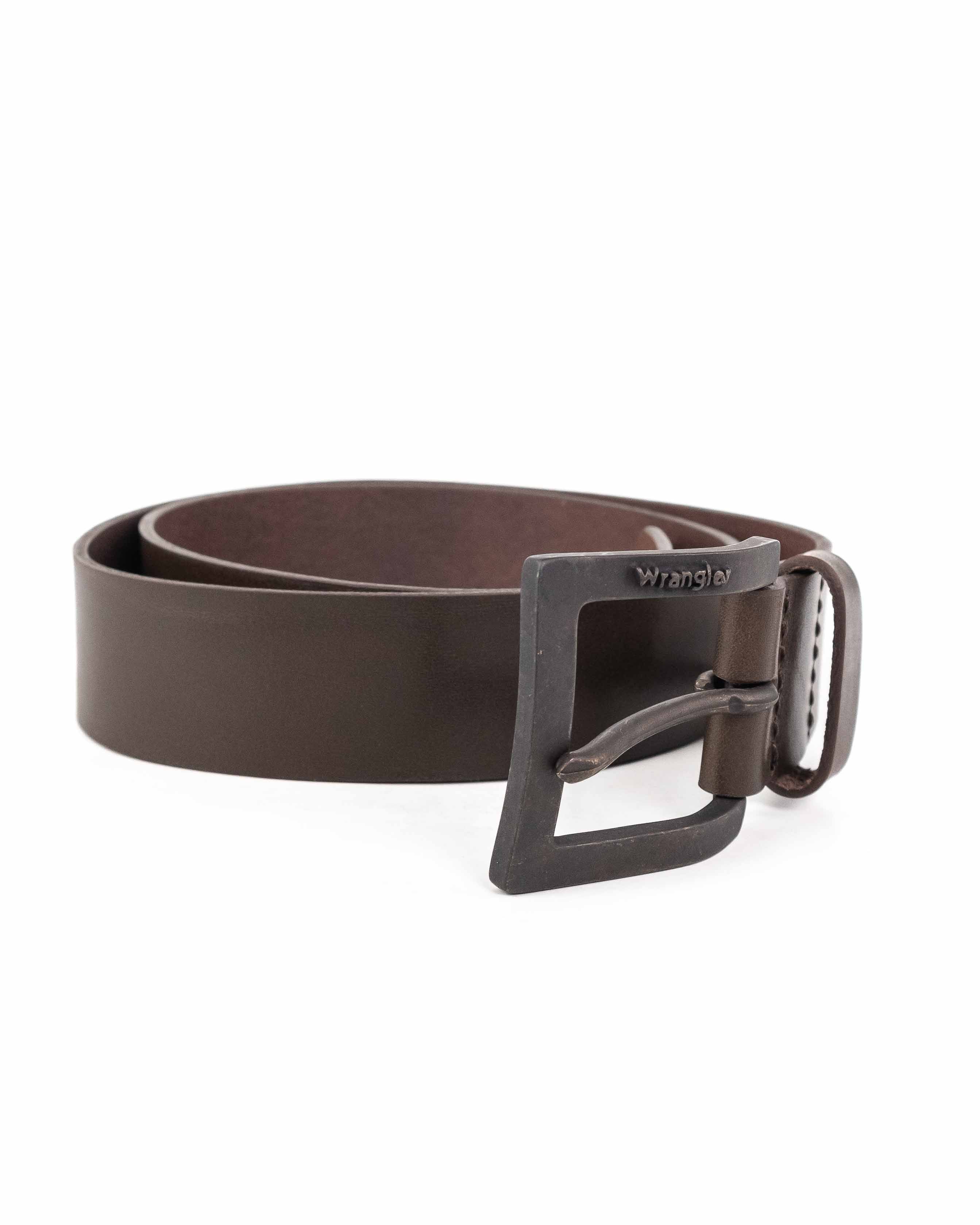 Wrangler - Läderbälte Brun - Kabel Buckle