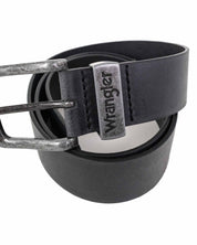 Wrangler - Läderbälte Svart - Metal Loop