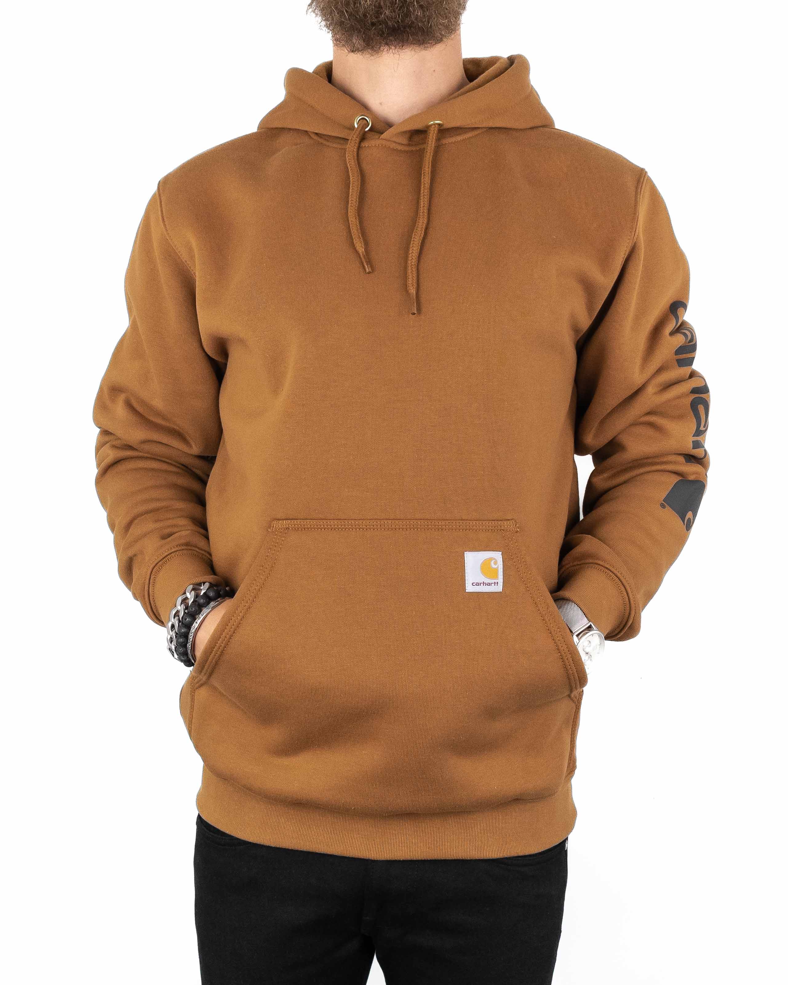 Carhartt - Hoodie Brun - Sleeve Logo