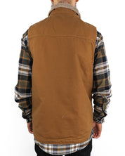 Carhartt - Canvasväst med Sherpafoder Brun - Mock Neck