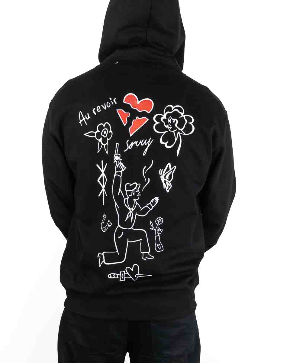 Jernhest - Zip Hood Svart - So Sorry