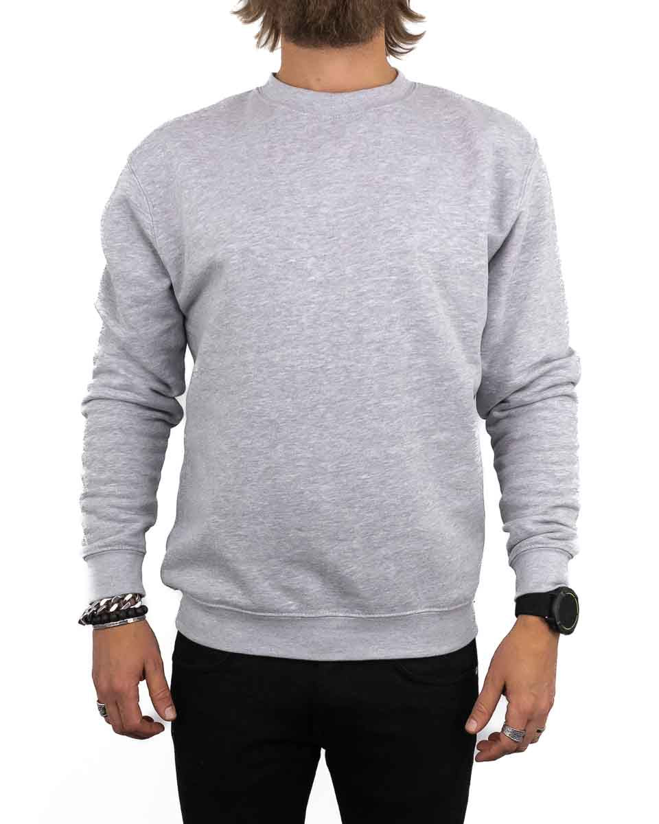 Bros Co. - Sweatshirt Gråmelerad - Basic Sweatshirt