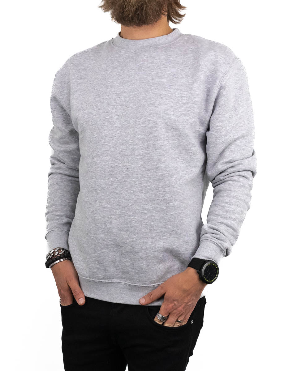 Bros Co. - Sweatshirt Gråmelerad - Basic Sweatshirt