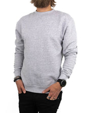 Bros Co. - Sweatshirt Gråmelerad - Basic Sweatshirt