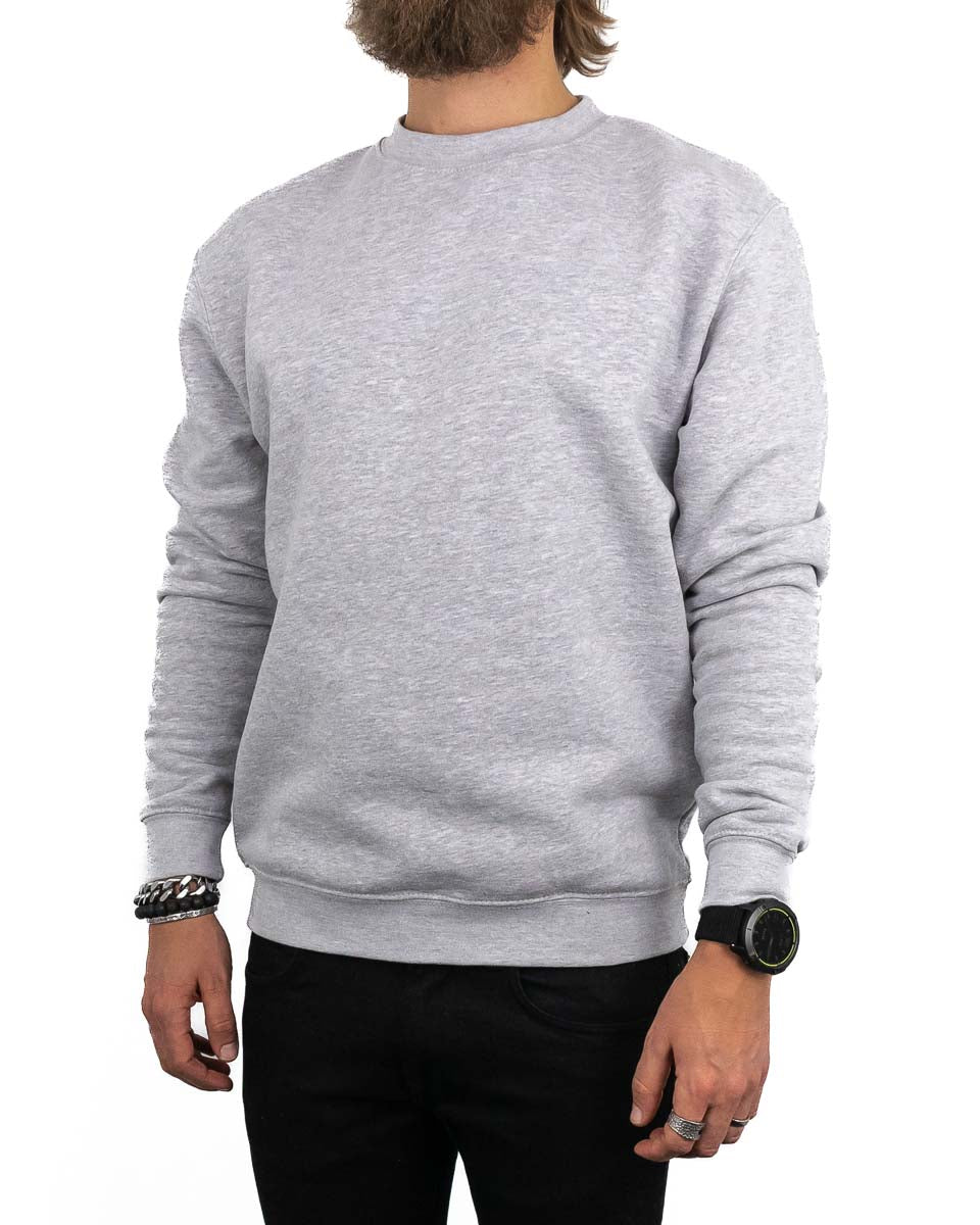Bros Co. - Sweatshirt Gråmelerad - Basic Sweatshirt