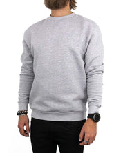 Bros Co. - Sweatshirt Gråmelerad - Basic Sweatshirt