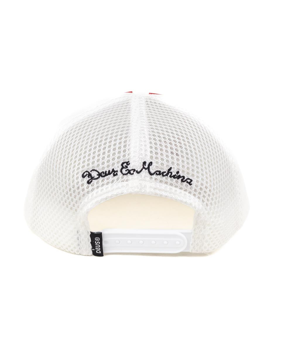 Deus Ex Machina - Racingkeps Vit/Röd - Flagstuff