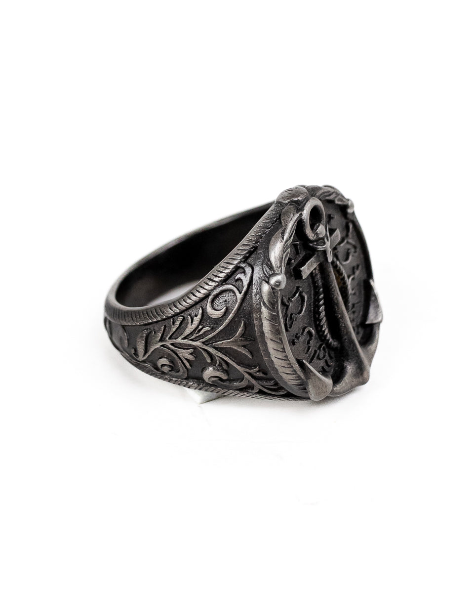 Jernhest - Jasper - Ring Antik Silver