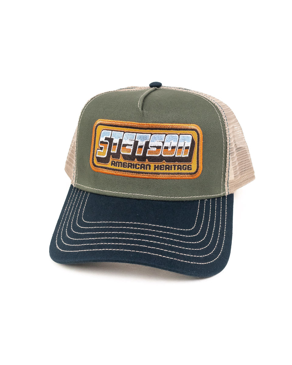 Stetson - Truckerkeps Grön/Blå - Chrome