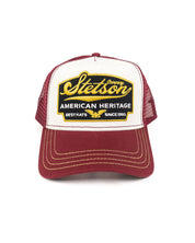 Stetson - Truckerkeps Vit/Röd - American Heritage