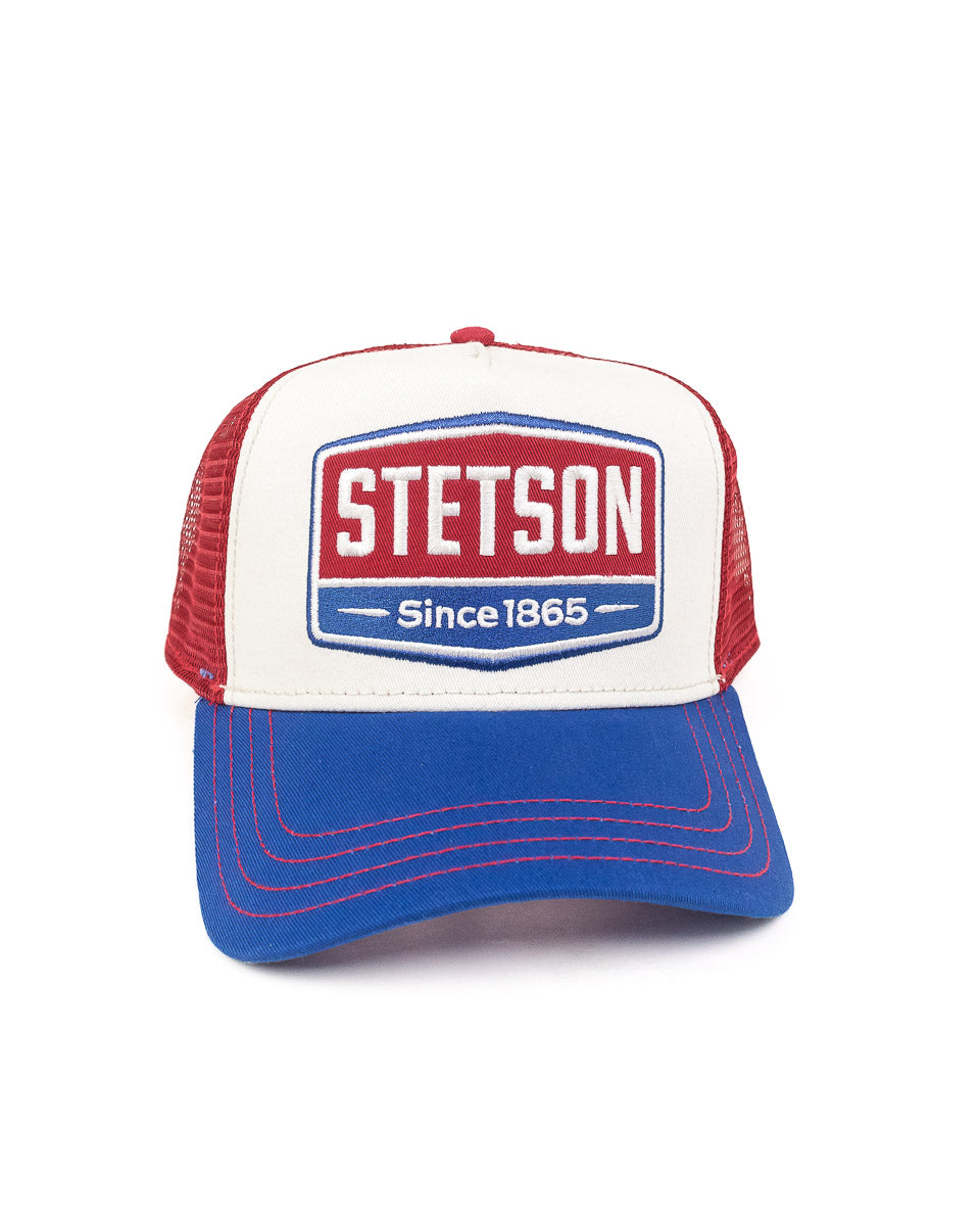 Stetson - Truckerkeps Vit/Röd/Blå - Gasoline