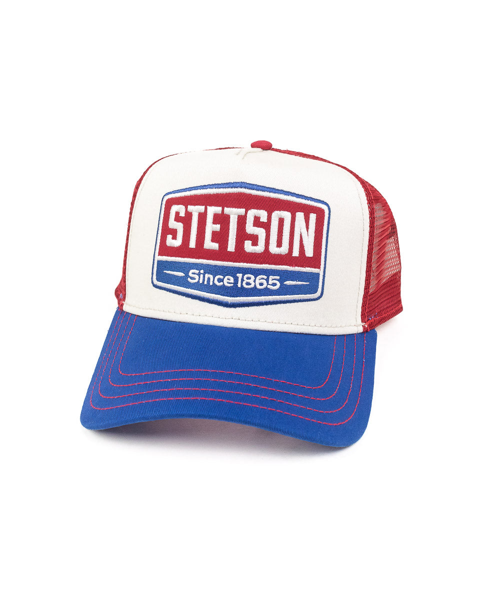 Stetson - Truckerkeps Vit/Röd/Blå - Gasoline