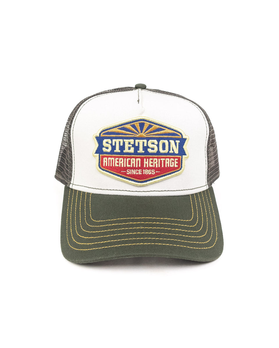 Stetson - Truckerkeps Grön/Vit/Brun - Sun