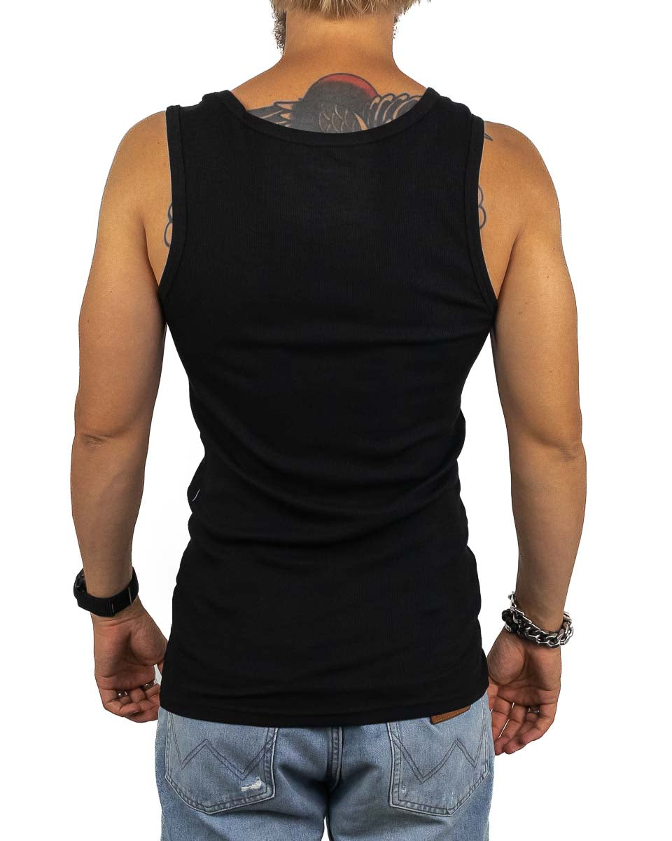 Resteröds - Ribbat Linne Bambu 2 pack - Svart
