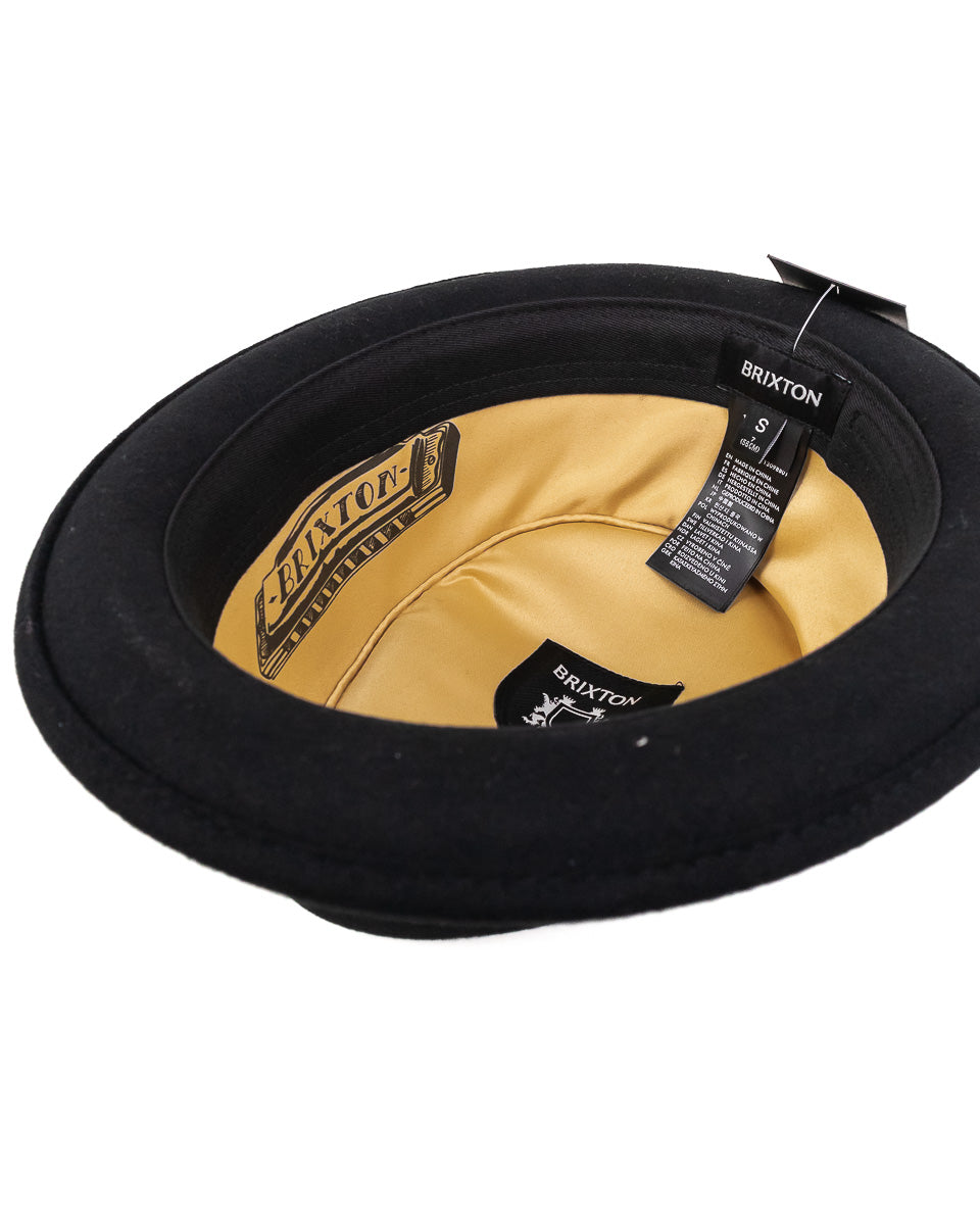 Brixton - Pork Pie Hatt Svart - Stout