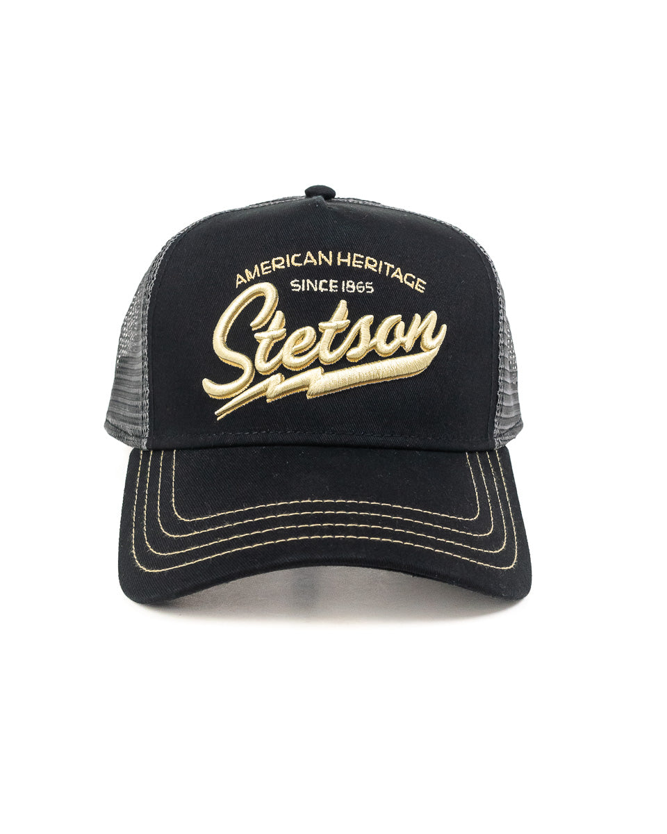 Stetson - Truckerkeps Svart - American Herritage