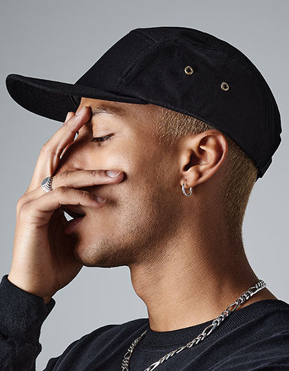 Bros Co - 5 Panel Keps Svart - Camper Cap