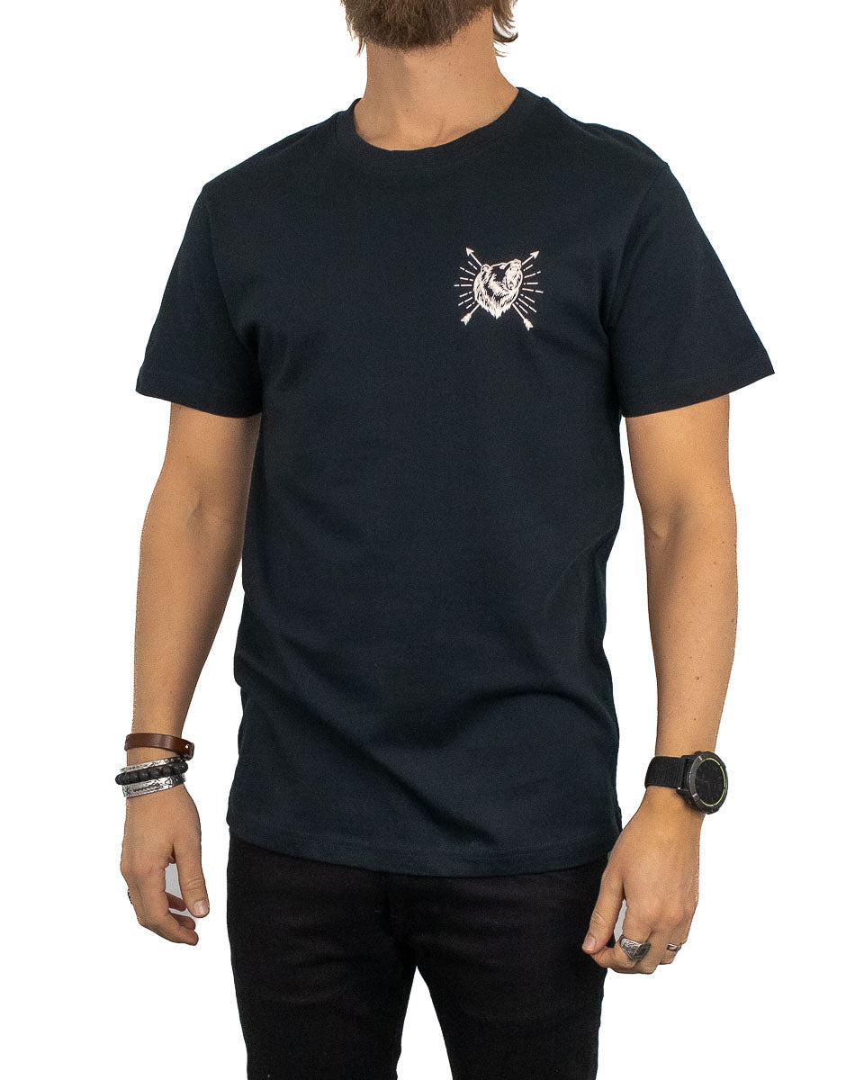 Jernhest - T-shirt m Björn Svart - Bear Spirit
