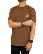 Carhartt - T-shirt med ficka Valnöt - K87 Pocket