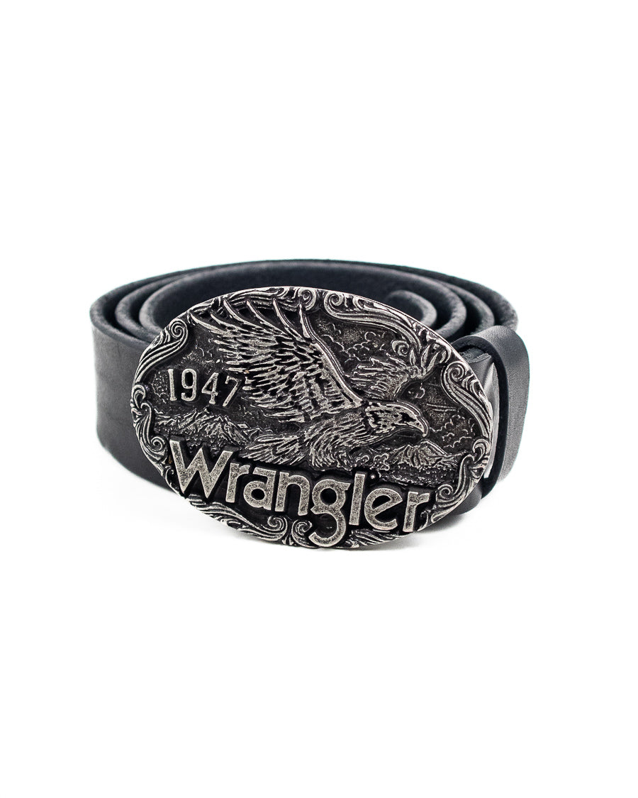 Wrangler - Bälte med Örn Spänne Svart - Eagle Belt