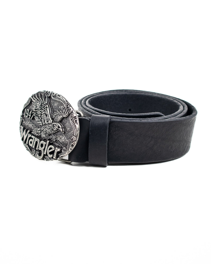 Wrangler - Bälte med Örn Spänne Svart - Eagle Belt